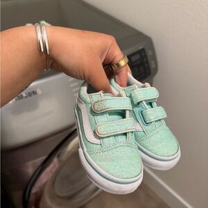 Vans Kids Glittery Aqua Sneakers